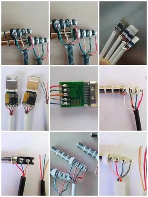 Schnitt, lötendem Maschine USB-Datenkabel und anderem Drahtschweißen abziehend